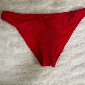 Red Textured Billabong Bathingsuit Bottoms